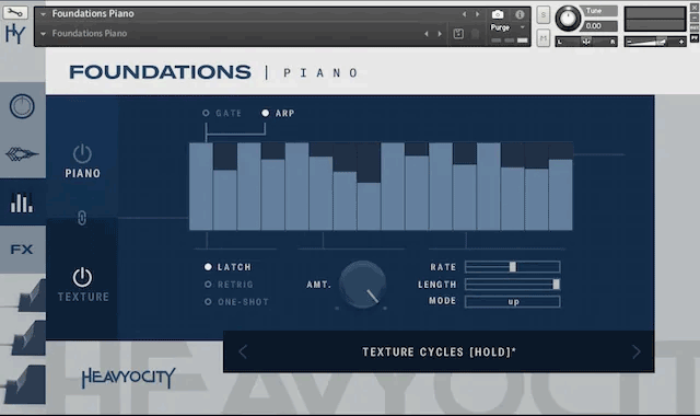 Heavyocity Foundations Pianoのアルペジエーター