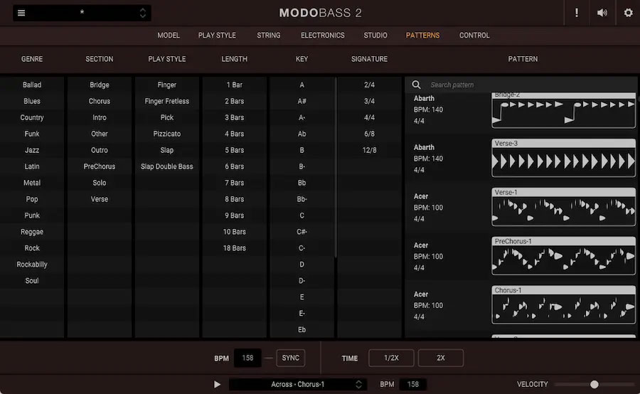 MODO BASS 2 CS パターン