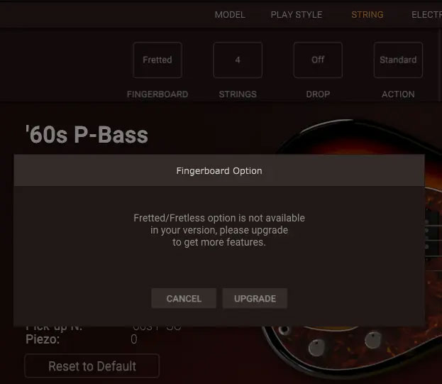 modo bass2 cs　フィンガーボード